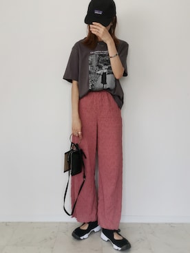 「patagonia（パタゴニア）のアイテム（キャップ）」を使った、HALさん（レディース・162cm）の春コーディネート