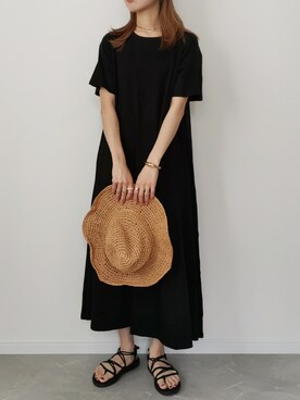 「SETUP7（セットアップセブン）のアイテム（帽子）」を使った、HALさん（レディース・162cm）の夏コーディネート