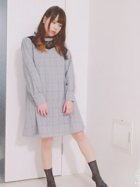 「撮影」｜「アイテム（ワンピース/ドレス）」を使った、せなさん（レディース・155cm）の冬コーディネート