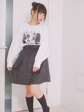 「撮影」｜「アイテム（スウェット）」を使った、せなさん（レディース・155cm）の冬コーディネート