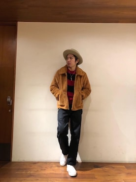 「ルード」｜「アイテム（ブルゾン）」を使った、YUTOさん（メンズ・172cm）の秋コーディネート