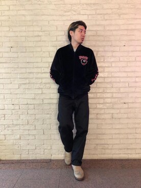 「ルード」｜「アイテム（ブルゾン）」を使った、YUTOさん（メンズ・172cm）の秋コーディネート