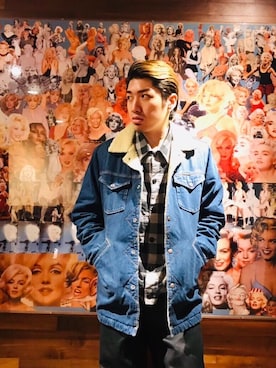 「ランチコート」｜「アイテム（デニムジャケット）」を使った、YUTOさん（メンズ・172cm）の秋コーディネート