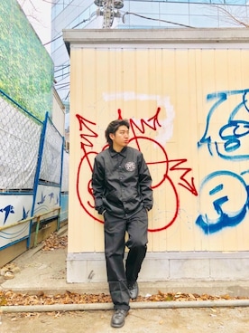 「ルード」｜「アイテム（ブルゾン）」を使った、YUTOさん（メンズ・172cm）の冬コーディネート