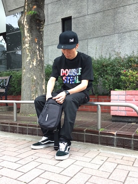 「アイテム（ボディバッグ/ウエストポーチ）」を使った、まっつんさん（メンズ・173cm）の春コーディネート