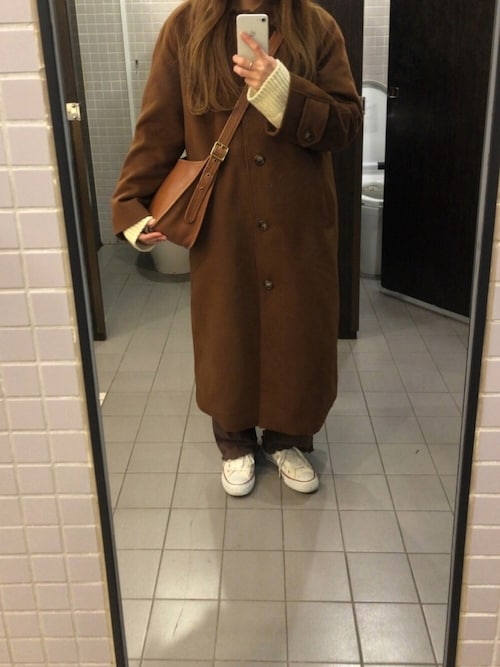 鮭 さけ Wegoのステンカラーコートを使ったコーディネート Wear 鮭 さけ Wegoのステンカラーコートを使ったコーディネート Wear