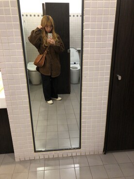 「仕事着」｜「アイテム（ブルゾン）」を使った、鮭（さけ）さん（レディース・154cm）の春コーディネート