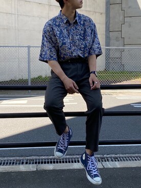 「Daniel Wellington（ダニエルウェリントン）のアイテム（アナログ腕時計）」を使った、おのさん（メンズ・174cm）の夏コーディネート