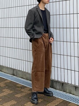 「秋のカフェオレコーデ」｜「アイテム（その他アウター）」を使った、おのさん（メンズ・175cm）の秋コーディネート