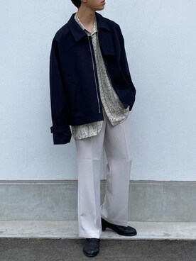 「my beautiful landlet（マイビューティフルランドレット）のアイテム（ジャケット/アウター）」を使った、おのさん（メンズ・175cm）の秋コーディネート