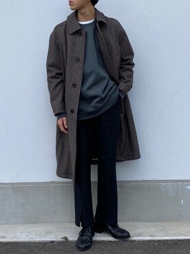 「COMME　CA COMMUNE（コムサコミューン）のアイテム（ジャケット/アウター）」を使った、おのさん（メンズ・175cm）の秋コーディネート
