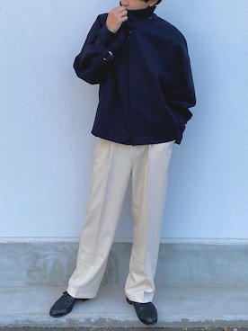 「my beautiful landlet（マイビューティフルランドレット）のアイテム（ジャケット/アウター）」を使った、おのさん（メンズ・175cm）の秋コーディネート