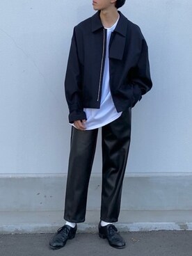 「my beautiful landlet（マイビューティフルランドレット）のアイテム（ジャケット/アウター）」を使った、おのさん（メンズ・175cm）の秋コーディネート