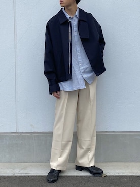 「my beautiful landlet（マイビューティフルランドレット）のアイテム（ジャケット/アウター）」を使った、おのさん（メンズ・175cm）の秋コーディネート