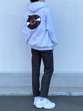 「LOOPのアイテム（トップス）」を使った、おのさん（メンズ・175cm）の冬コーディネート