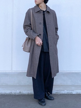 「COMME　CA COMMUNE（コムサコミューン）のアイテム（ジャケット/アウター）」を使った、おのさん（メンズ・175cm）の冬コーディネート