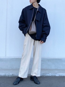 「my beautiful landlet（マイビューティフルランドレット）のアイテム（ジャケット/アウター）」を使った、おのさん（メンズ・175cm）の冬コーディネート