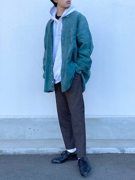 「LOOPのアイテム（トップス）」を使った、おのさん（メンズ・175cm）の冬コーディネート