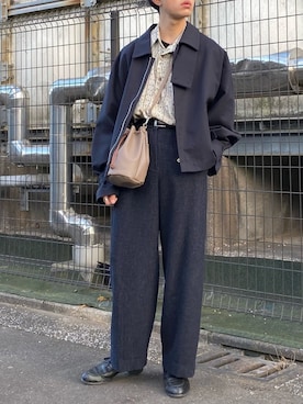 「my beautiful landlet（マイビューティフルランドレット）のアイテム（ジャケット/アウター）」を使った、おのさん（メンズ・175cm）の冬コーディネート