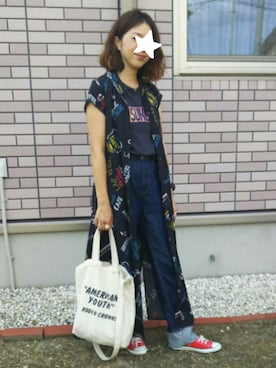 「ウエストイン」｜「アイテム（ワンピース/ドレス）」を使った、ちゃんぐー♡♡♡さん（レディース・162cm）の夏コーディネート