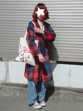 「Rodeo Crowns（ロデオクラウンズ）のアイテム（オールインワン・サロペット）」を使った、ちゃんぐー♡♡♡さん（レディース・162cm）の冬コーディネート