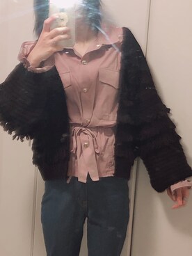 rii☺︎さん（レディース・162cm）の冬コーディネート