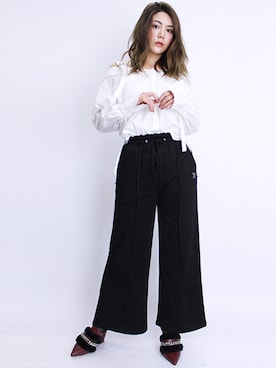 「スウェットワイドパンツ」｜BARAKさん（レディース・165cm）の秋コーディネート