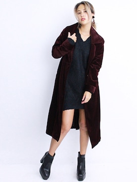 「黒ニット」｜BARAKさん（レディース・165cm）の秋コーディネート