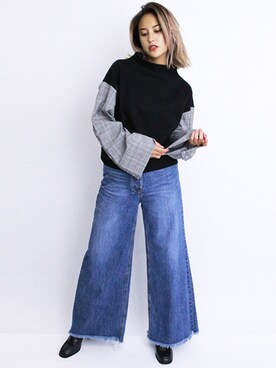 「BARAK（バラク）のアイテム（スウェット）」を使った、BARAKさん（レディース・165cm）の秋コーディネート