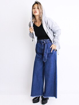 「BARAK（バラク）のアイテム（スウェット）」を使った、BARAKさん（レディース・165cm）の秋コーディネート