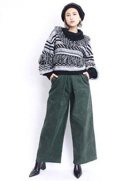 「BARAK（バラク）のアイテム（ハンチング/ベレー帽）」を使った、BARAKさん（レディース・165cm）の冬コーディネート