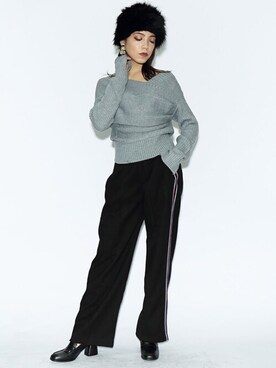 「BARAK（バラク）のアイテム（ハンチング/ベレー帽）」を使った、BARAKさん（レディース・165cm）の冬コーディネート