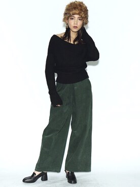 「BARAK（バラク）のアイテム（ハンチング/ベレー帽）」を使った、BARAKさん（レディース・165cm）の冬コーディネート