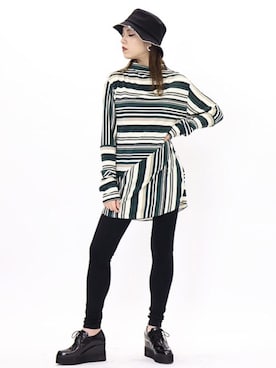 「アイテム（レギンス/スパッツ）」を使った、BARAKさん（レディース・165cm）の冬コーディネート