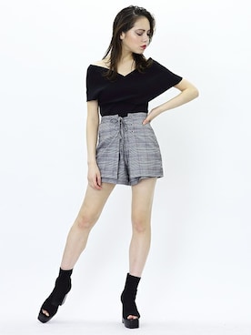 「アイテム（ブーティ）」を使った、BARAKさん（レディース・165cm）の春コーディネート