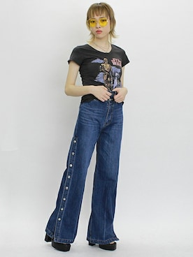 「カラーサングラス」｜BARAKさん（レディース・165cm）の春コーディネート