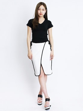 「ラップスカート」｜BARAKさん（レディース・165cm）の春コーディネート