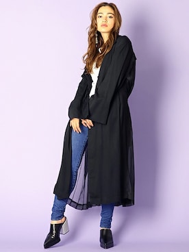 「BARAK（バラク）のアイテム（パンツ）」を使った、BARAKさん（レディース・165cm）の春コーディネート