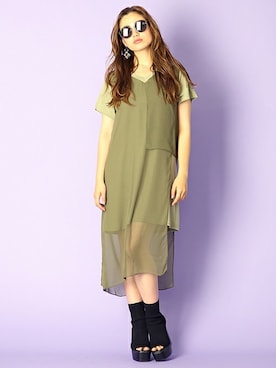 「カラーサングラス」｜BARAKさん（レディース・165cm）の春コーディネート