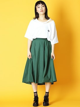 「プラットフォーム」｜「アイテム（その他シューズ）」を使った、BARAKさん（レディース・165cm）の春コーディネート