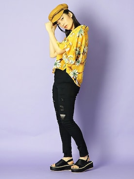 「マリンキャップ」｜BARAKさん（レディース・165cm）の春コーディネート