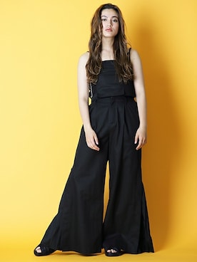 「オールブラックコーデ」｜BARAKさん（レディース・165cm）の夏コーディネート