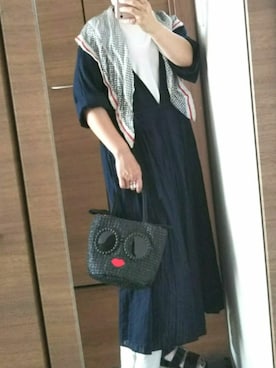 「ムック本」｜「アイテム（ワンピース/ドレス）」を使った、MAKIさん（レディース・155cm）の春コーディネート