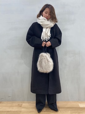 「スタッフセンバツ」｜「アイテム（ノーカラージャケット）」を使った、おりなさん（レディース・157cm）の秋コーディネート