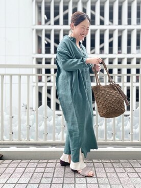 「RODE SKO（ロデスコ）のMARIA タッセルペーパーショルダー（ショルダーバッグ）」を使った、チコたんさん（レディース・156cm）の春コーディネート