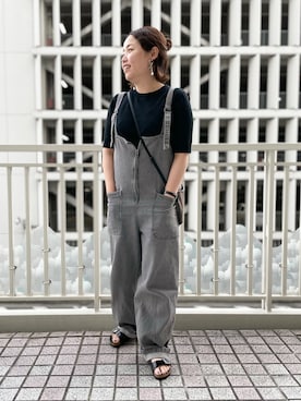 「EKAL（エカル）のアイテム（オールインワン・サロペット）」を使った、チコたんさん（レディース・156cm）の春コーディネート