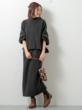 arisa_TYPY本部staffさん（レディース・163cm）の冬コーディネート