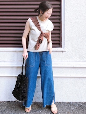 arisa_TYPY本部staffさん（レディース・163cm）の夏コーディネート