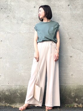 arisa_TYPY本部staffさん（レディース・163cm）の夏コーディネート