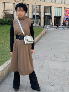 「SpRay PREMIUM（スプレイプレミアム）のアイテム（パンツ）」を使った、t.rik0さん（レディース・152cm）の秋コーディネート
